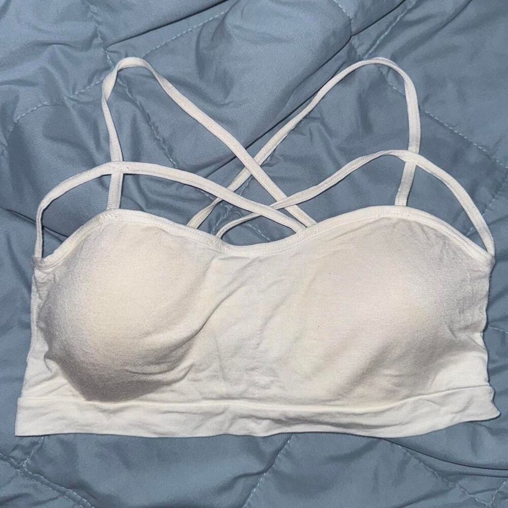 White Strappy Crop Top Bralette